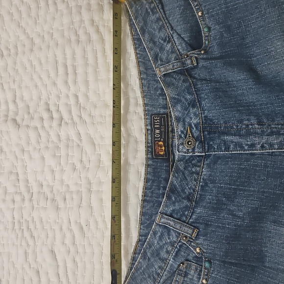 Turquoise/stud accented jeans Size 16 low rise EUC - Picture 10 of 13